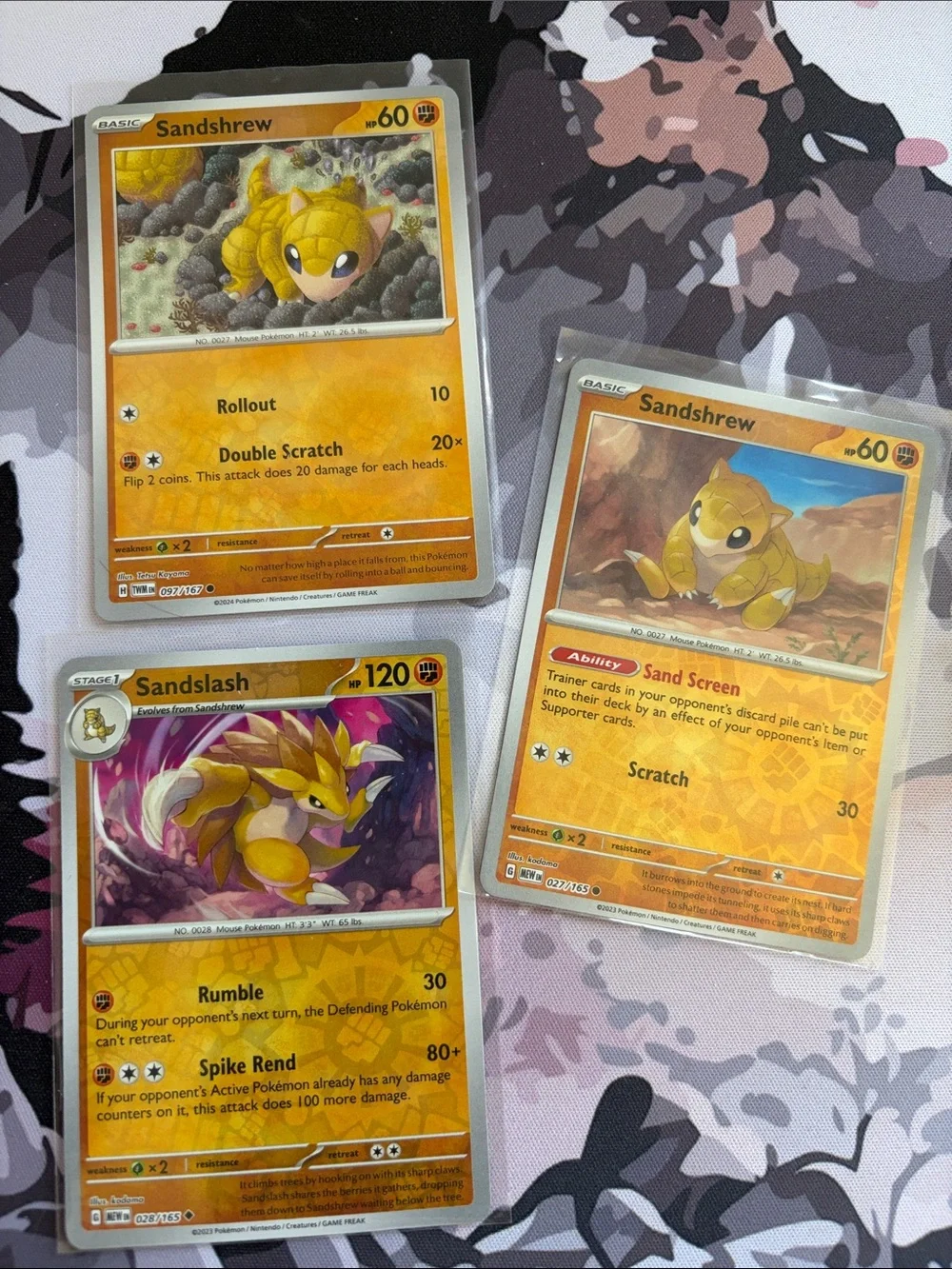 Sandshrew & Sandslash Reverse Holo Pokémon Card Lot | 3 Cards ✨5/$25✨